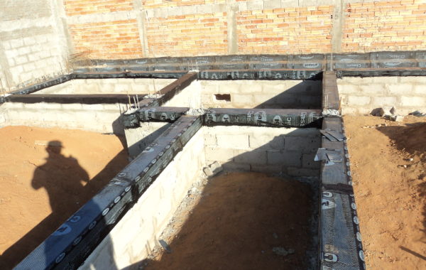 Manta Asfáltica 3mm em Viga baldrame