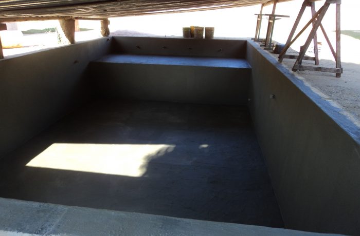 Impermeabilização de piscina com Manta Acrílica
