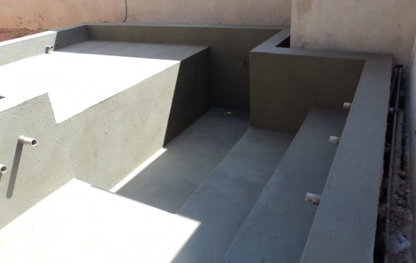 Impermeabilização de piscina com Manta Acrílica