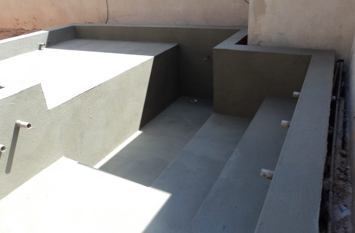 Impermeabilização de piscina com Manta Acrílica